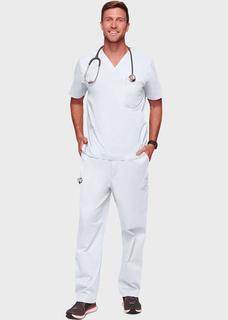 Cherokee WorkWear Men's Double Chest Pocket V-Neck Scrub Top