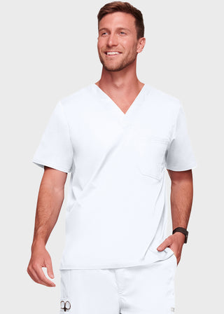 Cherokee WorkWear Men's Double Chest Pocket V-Neck Scrub Top