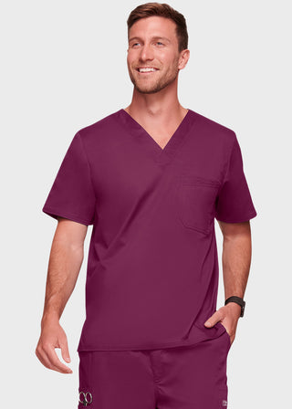 Cherokee WorkWear Men's Double Chest Pocket V-Neck Scrub Top