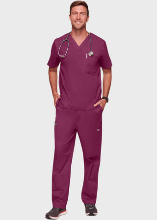 Cherokee WorkWear Men's Double Chest Pocket V-Neck Scrub Top