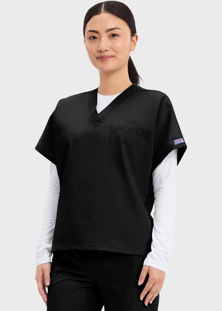 Free Embroidery Unisex V-Neck Single Pocket Scrub Top