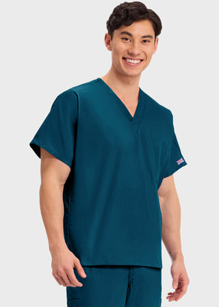 Cherokee Workwear Unisex V-Neck Single Pocket Scrub Top