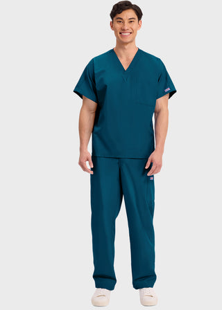 Cherokee Workwear Unisex V-Neck Single Pocket Scrub Top