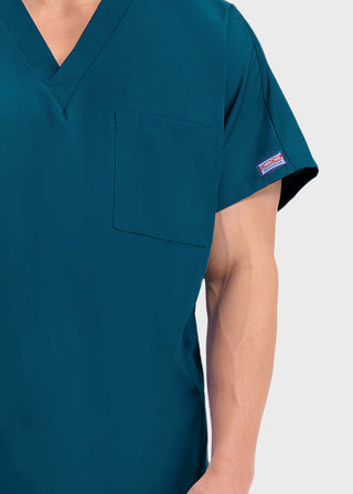 Cherokee Workwear Unisex V-Neck Single Pocket Scrub Top