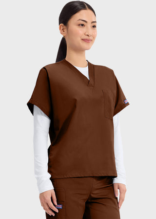 Cherokee Workwear Unisex V-Neck Single Pocket Scrub Top