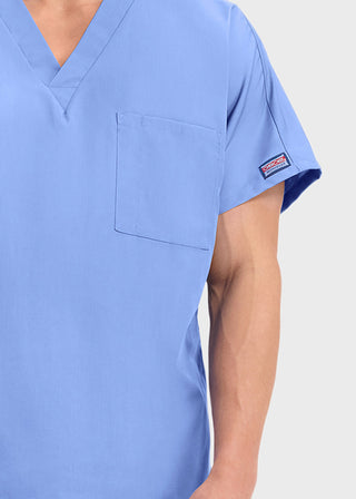 Cherokee Workwear Unisex V-Neck Single Pocket Scrub Top