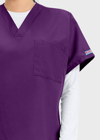 Cherokee Workwear Unisex V-Neck Single Pocket Scrub Top