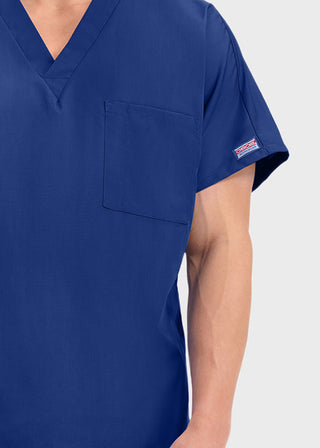 Cherokee Workwear Unisex V-Neck Single Pocket Scrub Top