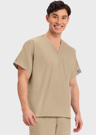 Free Embroidery Unisex V-Neck Single Pocket Scrub Top