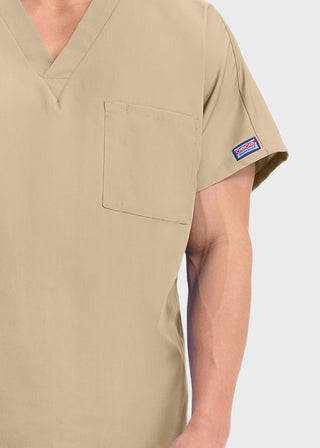 Free Embroidery Unisex V-Neck Single Pocket Scrub Top
