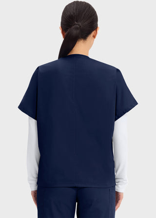 Free Embroidery Unisex V-Neck Single Pocket Scrub Top