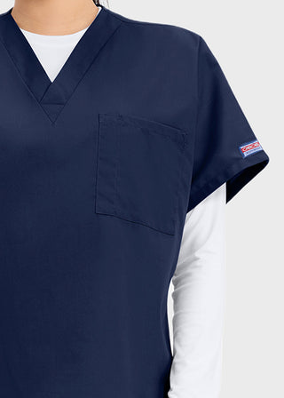 Cherokee Workwear Unisex V-Neck Single Pocket Scrub Top