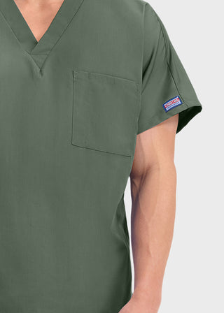Cherokee Workwear Unisex V-Neck Single Pocket Scrub Top