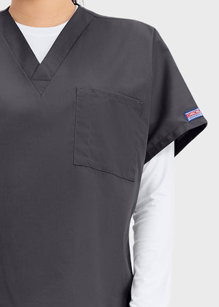 Cherokee Workwear Unisex V-Neck Single Pocket Scrub Top