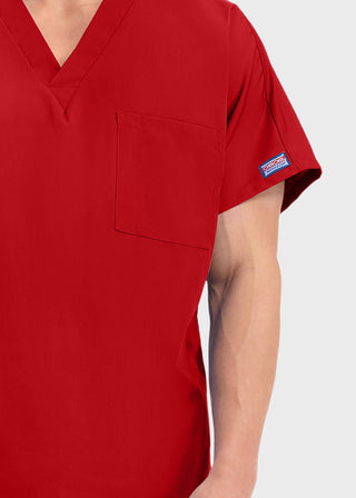 Cherokee Workwear Unisex V-Neck Single Pocket Scrub Top