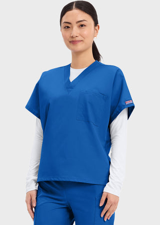 Free Embroidery Unisex V-Neck Single Pocket Scrub Top
