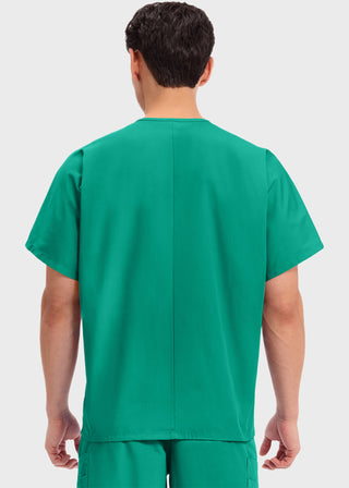 Free Embroidery Unisex V-Neck Single Pocket Scrub Top