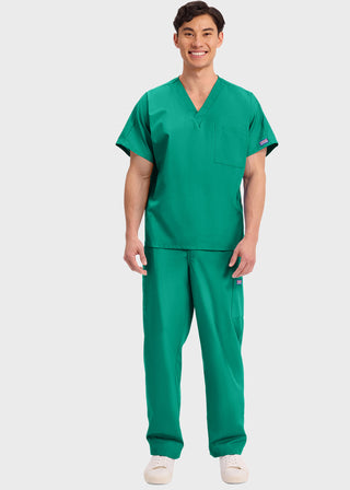 Free Embroidery Unisex V-Neck Single Pocket Scrub Top