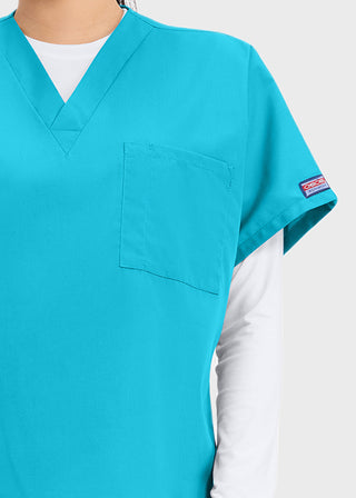 Cherokee Workwear Unisex V-Neck Single Pocket Scrub Top