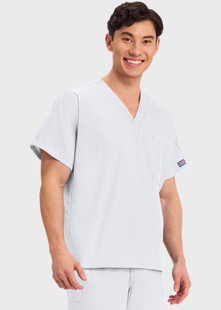Free Embroidery Unisex V-Neck Single Pocket Scrub Top