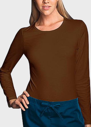 Cherokee Workwear Womens Round Neck Long Sleeve T-Shirt