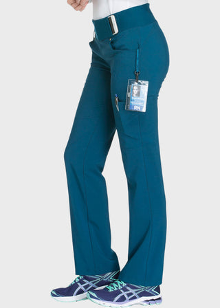 Cherokee iflex Women's Mid-Rise Straight Leg Cargo Petite Scrub Pant