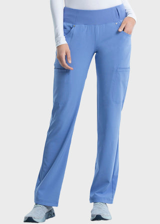 Cherokee iflex Women's Mid-Rise Straight Leg Cargo Petite Scrub Pant