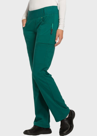 Cherokee iflex Women's Mid-Rise Straight Leg Cargo Petite Scrub Pant