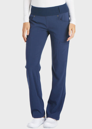 Cherokee iflex Women's Mid-Rise Straight Leg Cargo Petite Scrub Pant