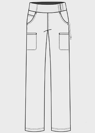 Cherokee iflex Women's Mid-Rise Straight Leg Cargo Scrub Pant