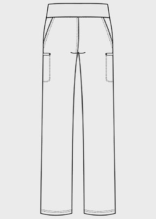 Cherokee iflex Women's Mid-Rise Straight Leg Cargo Petite Scrub Pant