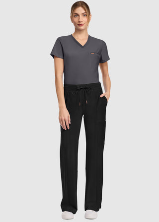 Cherokee Mid Rise Trouser Women's Petite Leg Drawstring Pant