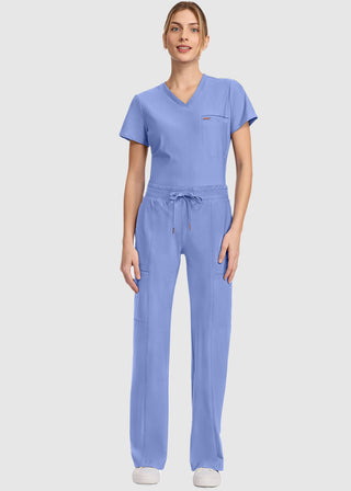 Cherokee Mid Rise Trouser Women's Petite Leg Drawstring Pant