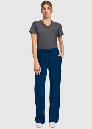 Cherokee Mid Rise Trouser Women's Petite Leg Drawstring Pant