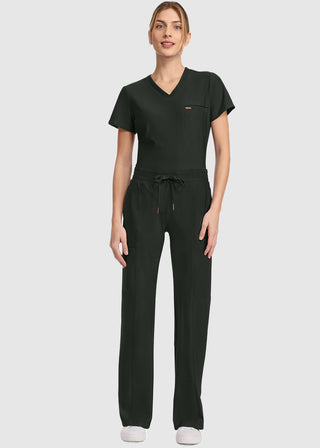 Cherokee Mid Rise Trouser Women's Petite Leg Drawstring Pant