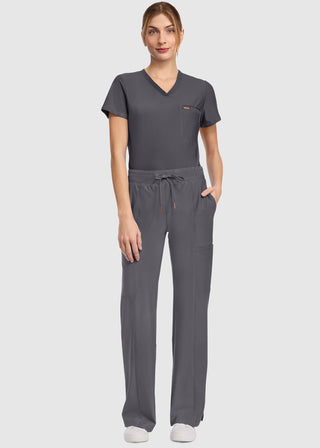 Cherokee Mid Rise Trouser Women's Petite Leg Drawstring Pant