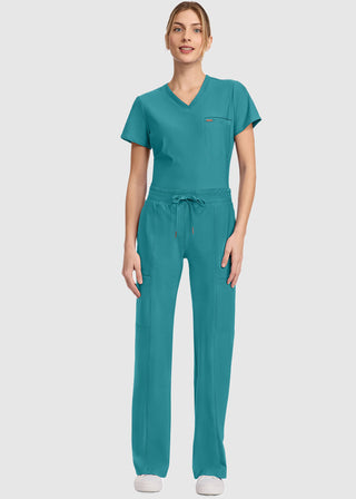 Cherokee Mid Rise Trouser Women's Leg Drawstring Pant