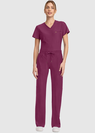 Cherokee Mid Rise Trouser Women's Petite Leg Drawstring Pant