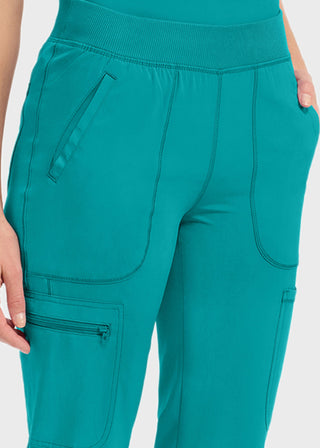 Cherokee Infinity Women's Mid Rise Tapered Leg Pull-on Petite Pant