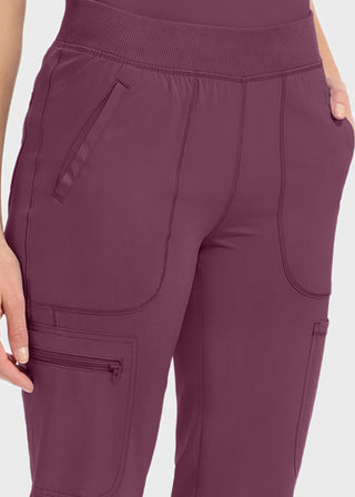 Cherokee Infinity Women's Mid Rise Tapered Leg Pull-on Petite Pant