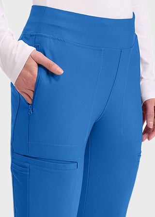 Cherokee Form Women's Mid Rise Tapered Leg Scrub Tall Pant