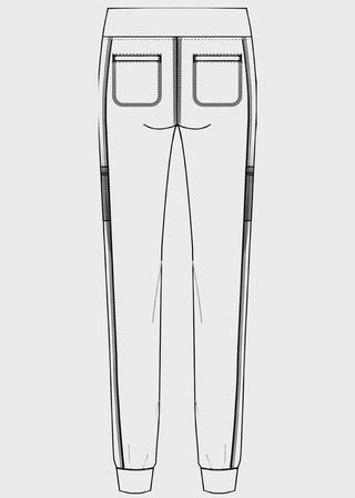 Cherokee Form Women's Mid Rise Tapered Leg Scrub Tall Pant