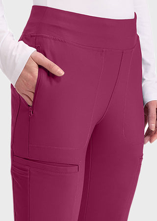 Cherokee Form Women's Mid Rise Tapered Leg Scrub Tall Pant