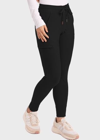 Cherokee Form Women's Mid Rise Tapered Leg Drawstring Tall Pant