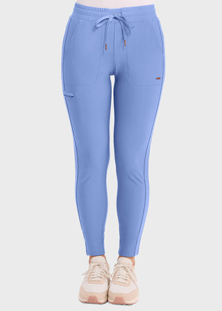 Cherokee Form Women's Mid Rise Tapered Leg Drawstring Petite Pant