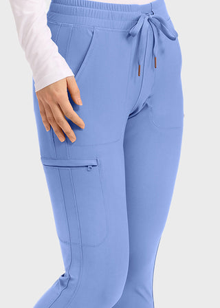 Cherokee Form Women's Mid Rise Tapered Leg Drawstring Pant