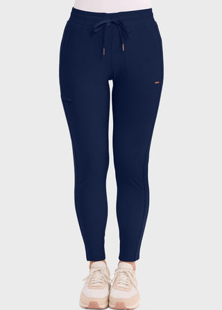 Cherokee Form Women's Mid Rise Tapered Leg Drawstring Petite Pant