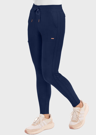 Cherokee Form Women's Mid Rise Tapered Leg Drawstring Petite Pant