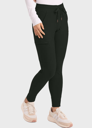 Cherokee Form Women's Mid Rise Tapered Leg Drawstring Tall Pant