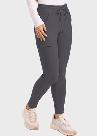 Cherokee Form Women's Mid Rise Tapered Leg Drawstring Pant